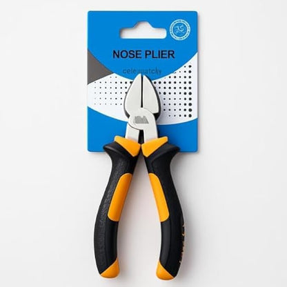 Needle Nose Pliers 6 Inch - Black Handle Long Nose Precision Pliers for Electronics, Jewelry, DIY and Crafts