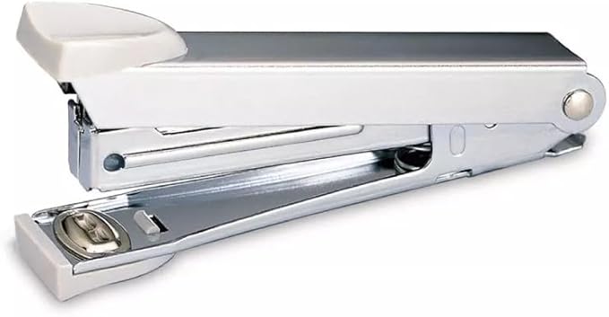 Fitto Square-Cap No.10 Stapler, All-Metal Construction, Compact & Durable, 10 Sheets Capacity, Smooth Stapling Action, Perfect for Home, Office, and School - Lightweight and Reliable