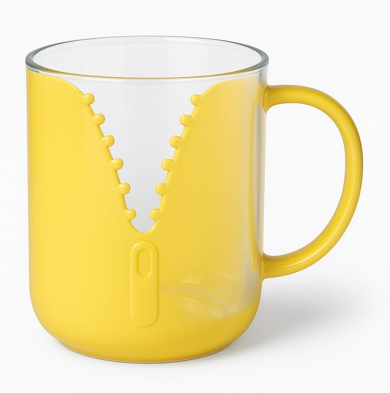 120 Pieces Yellow Plastic Mugs with Transparent Inner Lining (Durable Coffee Cup – BPA-Free – 350ml)
