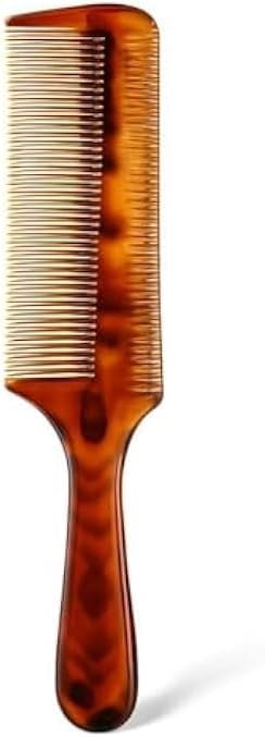 Double-Sided Plastic Hair Comb 22cm - Brown Wide & Fine Tooth Styling Comb for Men & Women, Detangling, Salon and Home Use