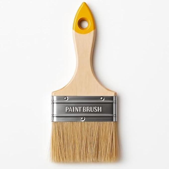 120 Pieces 3 Inch Paint Brush Wooden Handles (Flat Paintbrush for Interior & Exterior – Acrylic Oil Latex)