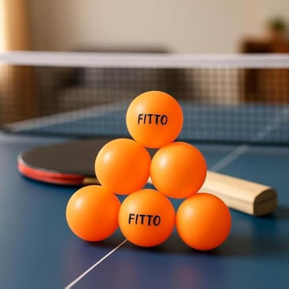 Table Tennis Ball 6-Pack - High-Quality Orange Balls for Indoor and Outdoor Play