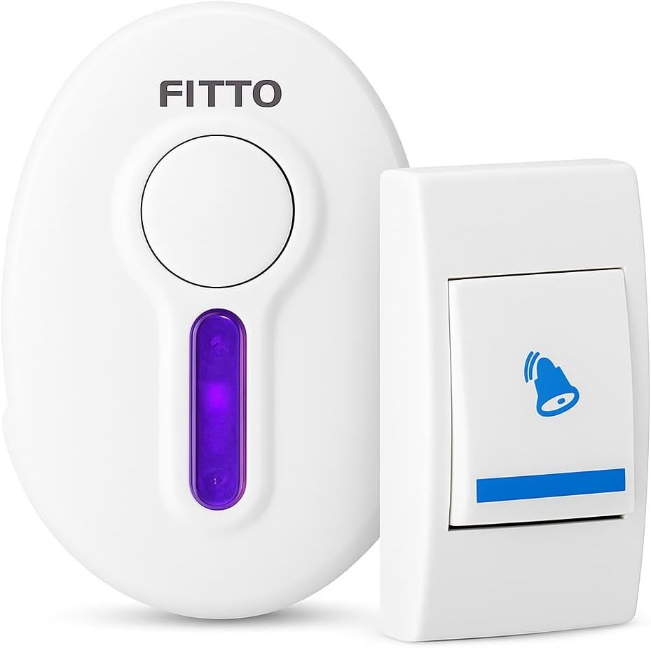 96 Pieces Wireless Remote Control Door Bell - Dustproofs (Waterproof – & Portable White Cordless Calling Bell for Home – Shop & Office – with Multiple Alert Options)