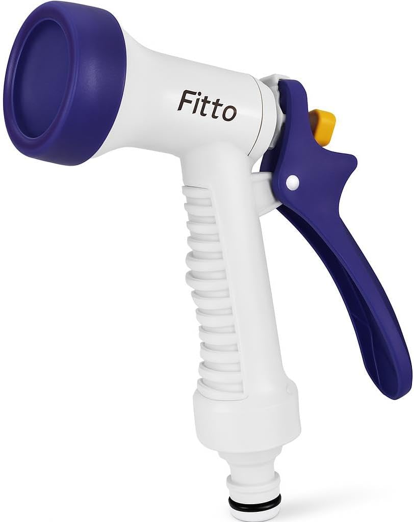 96 Pieces Handheld Garden Hose Spray Nozzles with Trigger Mechanism and Adjustable Head (White)