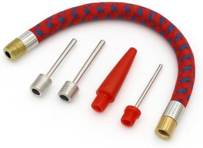 144 Pieces Pump Adapter Set - Inflator Nozzles for Bicycle & Ball Pumps (Presta to Schrader Adapter – Needle & Tapered Nozzles for Air Mattress & Inflatable Toys)