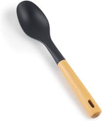 120 Pieces Smooth Spoons (Nylon Head – BPA-Free – Non-Stick Cooking Utensil with Wooden Handle – Heat Resistant – Durable – and Safe for All Cookware – Ideal for Stirring and Serving)