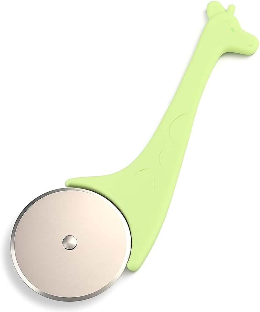 Pizza Cutter with Plastic Handle - Stainless Steel Sharp Blade for Effortless Slicing - Durable & Easy to Clean Pizza Slicer for Home & Professional Use - Ergonomic, Dishwasher Safe