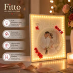 72 Pieces LED Photo Frames with Warm Ambient Lights (Decorative Tabletop Picture Frame for Wedding – Anniversary and Home Display – White)