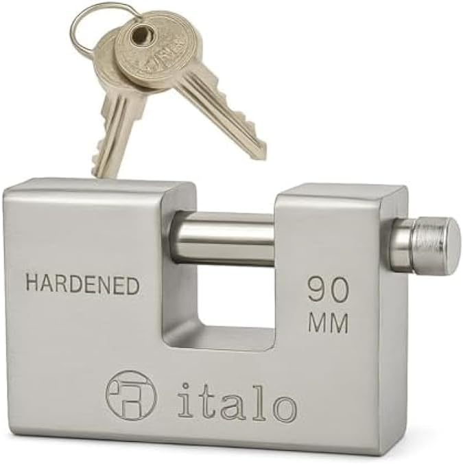 90mm Door Lock with Keys - Cylinder Mortise Lock for Wooden & Metal Doors, Keyed Security Lock