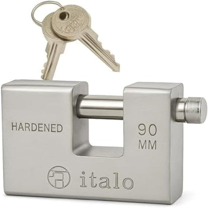 90mm Door Lock with Keys - Cylinder Mortise Lock for Wooden & Metal Doors, Keyed Security Lock