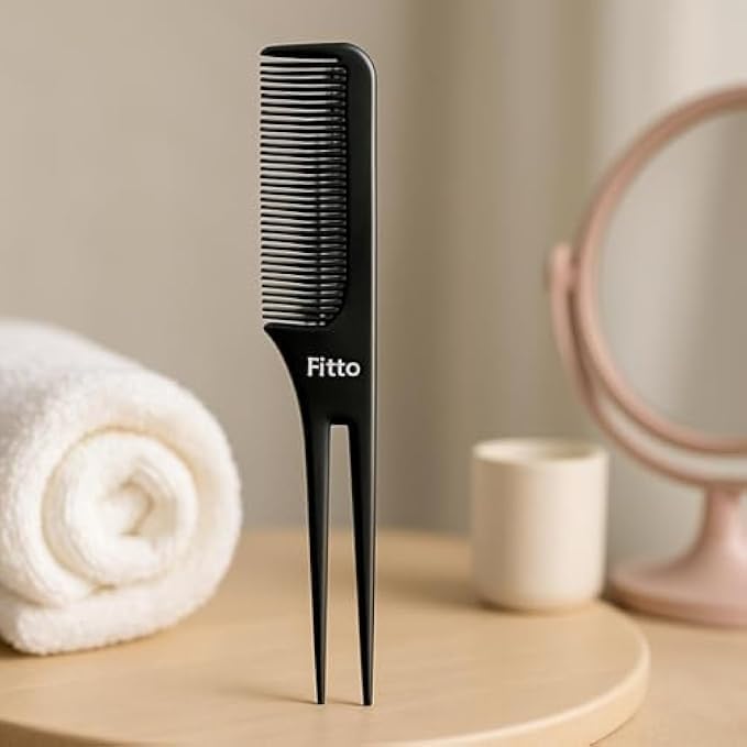 120 Pieces Fine Tooth Hair Comb withs (2 Legs – Black – 20cm – Salon & Barber Styling and Parting Comb)