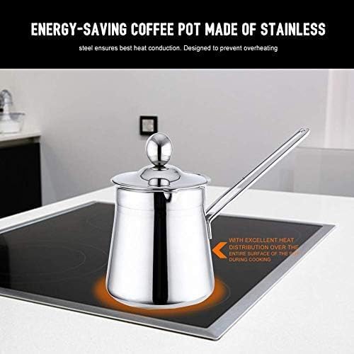 96 Pieces Decanters (Stainless Steel – Turkish Coffee – Milk Warmer – Butter Melting – With Handle – Lid – 350ml)