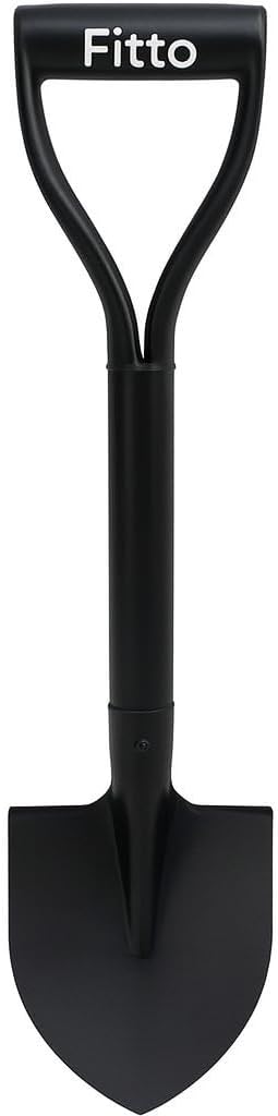 96 Pieces Black Metal Blade Shovels with Sturdy Handle and D-Grip