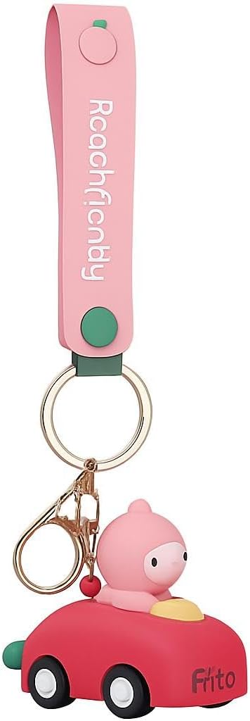 Cute Animal Car Keychain - Red