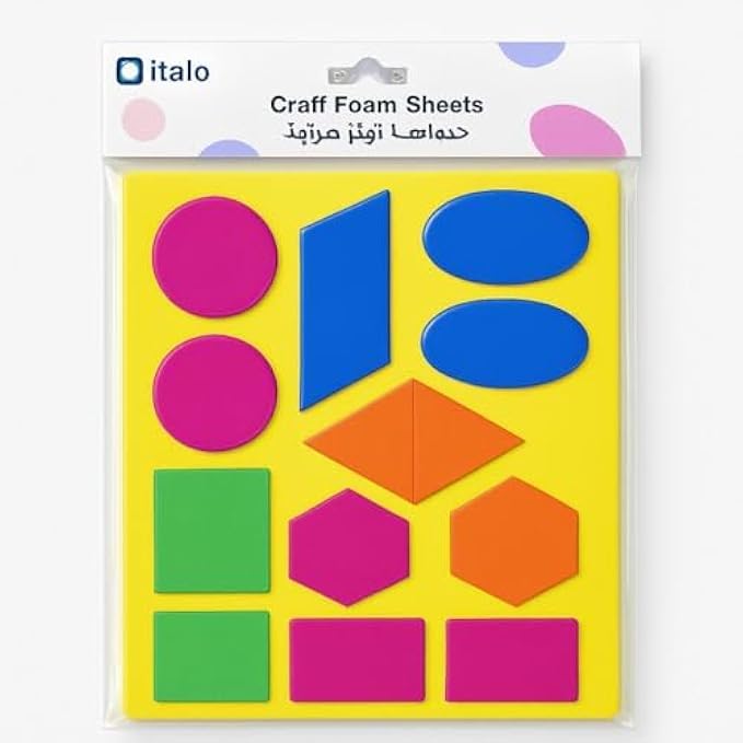 120 Pieces Craft Foam Sheets & Shapes Pack - Assorted Colorsed EVA Foams for Kids DIY (School Projects – Scrapbooking – Foam Crafts)