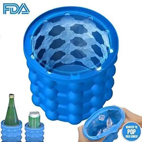 96 Pieces Ice Cube Maker Genies (Space-Saving Dual-Use Silicone Ice Bucket & Party Drink Tub for Whiskey – Cocktails – Beverages – and More)