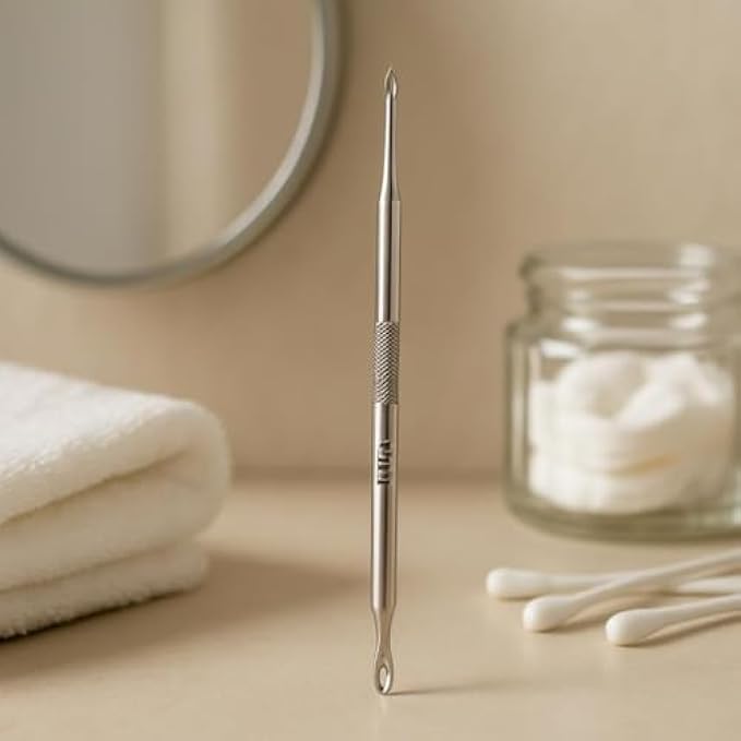 120 Pieces Pimple Picks (9cm Metal Blackhead & Whitehead Remover Comedone Extractor Acne Blemish Tool)
