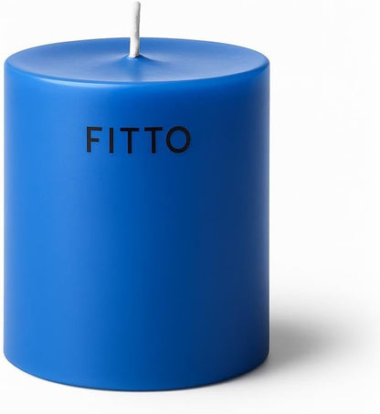 Blue Pillar Candle Unscented 5x5cm Long Burning, Smokeless White Wax Candle for Home Decor, Weddings & Events – Centerpiece, Relaxation, Home Décor, Wedding Decoration