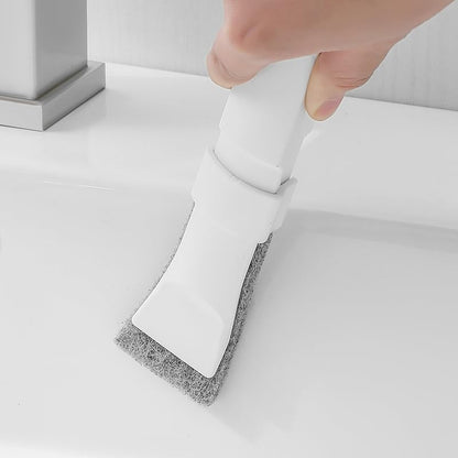 Car, Kitchen Tile Grout End Bristle, Window Door Groove Cleaning Brush with Hook, White and Grey