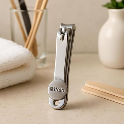 Nail Clipper Stainless Steel Compact 7.85x1.9cm - Portable Fingernail & Toenail Trimmer for Travel Manicure Pedicure