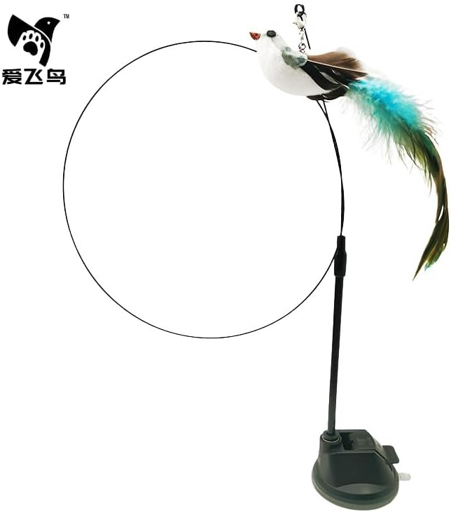 Cat Teaser Toy – Interactive Feather – Assorted Colors