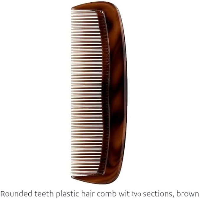 144 Pieces Brown Double-Sided Plastic Hair Combs with Rounded Teeth (Wide & Fine Tooth Sections for Detangling – Styling and Scalp Massage)