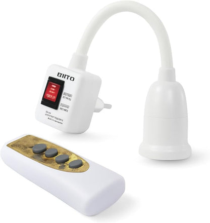 Portable Socket Bulb Holder with Remote – Flexible Screw Lamp Holder – Features ON/OFF Switch for Convenient Control – Ideal for Home, Office, or Outdoor Use