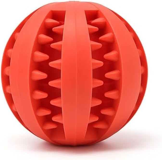 144 Pieces Red Pet Toy Balls (5x5cm - Small Dog & Cat Play Fetch Toss Chew Ball for Puppies Kittens Indoor Outdoor)