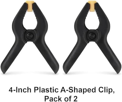 4 Inch Plastic A-Shaped Clips Pack of 2 - 4 Inch Clothes Pegs Laundry Clips Multi-Purpose Bag Sealing Clips