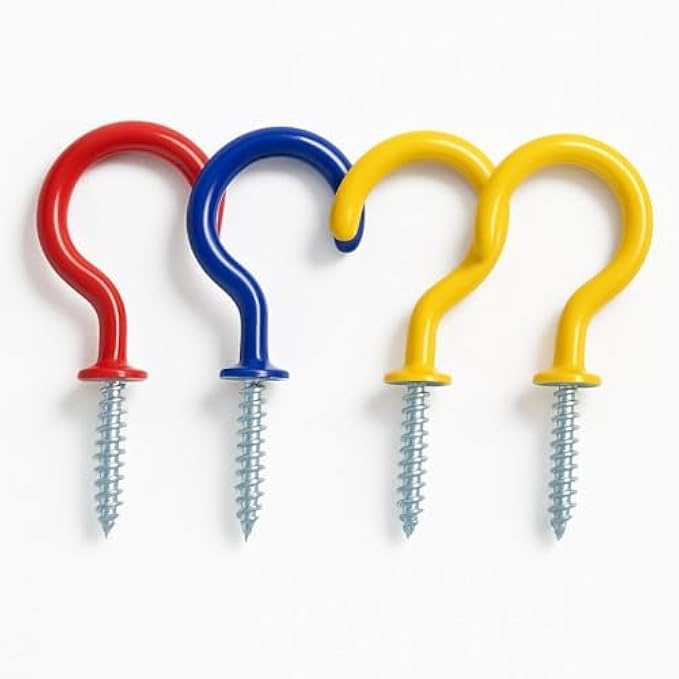 120 Pieces Mountaineering Hooks Pack of 4 - Assorted Colors Carabiner Clips for Camping (Hiking – Backpacking – Keychain & Gear Organizer)