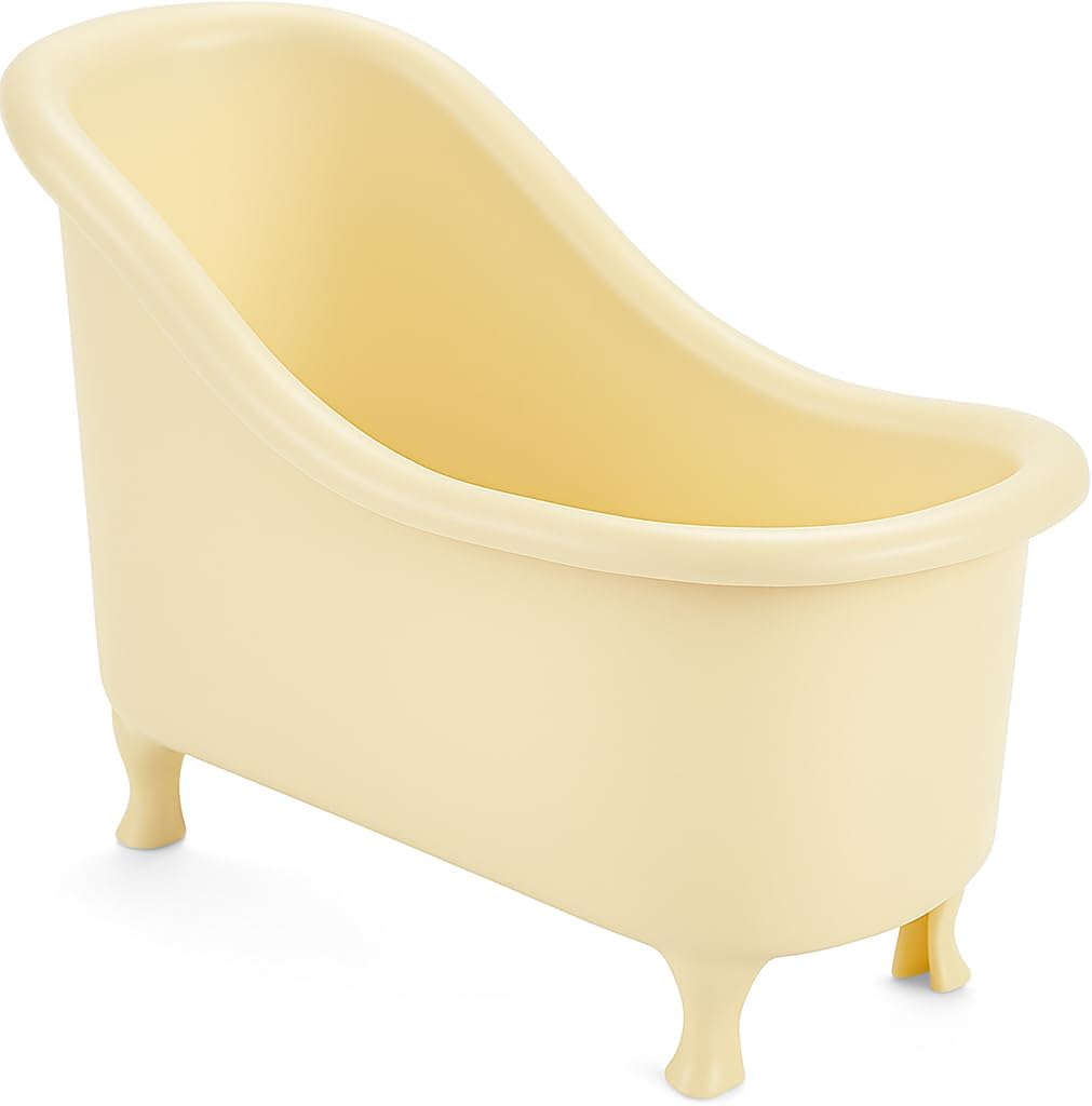 120 Pieces Decorative Mini Tub Shaped Multi-Purpose Bathroom Organizer Baskets (White)