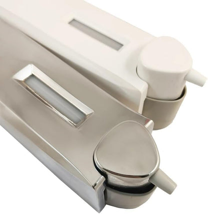 Fancy Push Type Liquid Soap, Lotion & Hand Sanitizer Dispenser, Surface Mounted, 350 ml (White), Wall-Mount, Easy Refill, Durable
