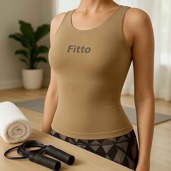 Brown Waist Shaper Crop Top - Slimming Body Shaper for Women