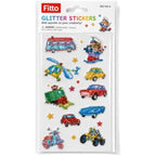240 Pieces Glitter Vehicle Stickers (Assorted Sparkly Cars – Trains – Boats and Aircraft Peel-and-Stick Craft Decorations for Books – Cards and Projects)