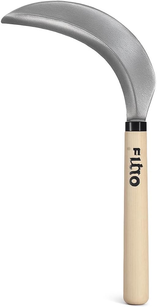 120 Pieces Hand-Held Gardening Tools with Curved Blade and Wooden Handle