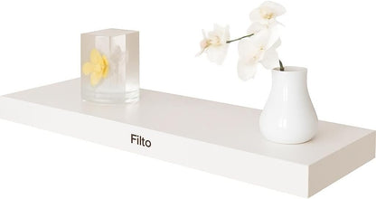 Wall Shelf 80x19.5cm, White Floating Shelf for Home Decor