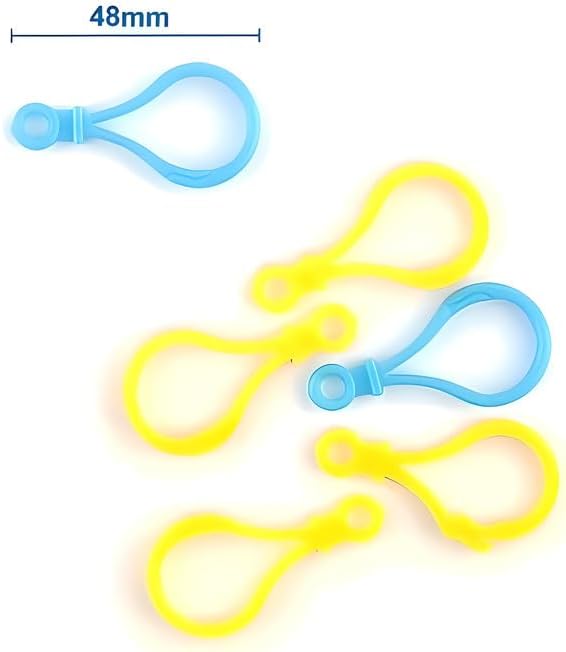 Key Chain 6 Piece Set, Mixed Colors, Durable Metal Key Rings for Home, Office, Car, and Accessories