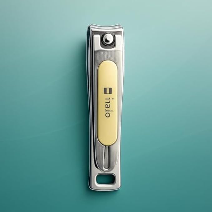 Golden Nail Clipper 8.1x1.4 cm | Stainless Steel Compact Portable Nail Cutter for Fingernails & Toenails | Precise Trim Sharp Edge