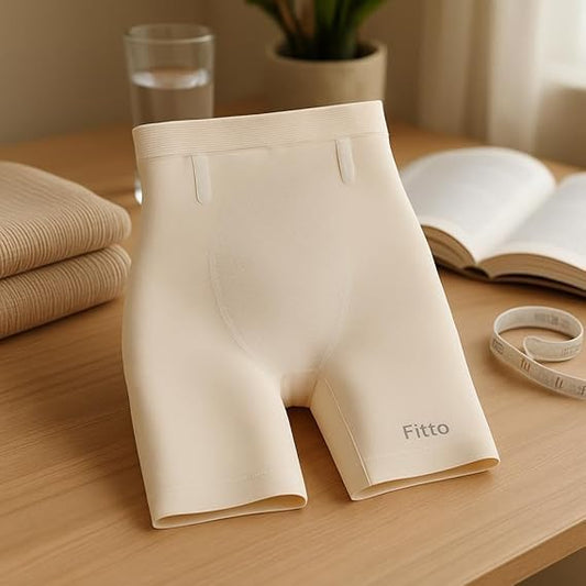 Women's Ivory Polyester Thigh Shaper Panty