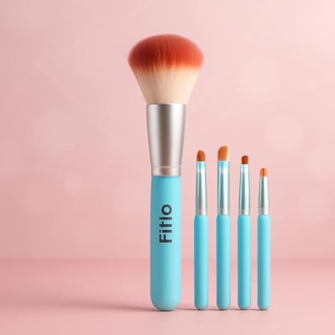 96 Pieces Makeup Brushes with 5 Extra Tips - Interchangeable Brush Heads for Foundation Concealer Powder Blending Travel Retractable Face Brush