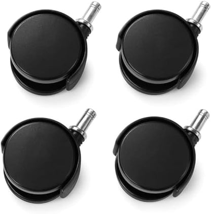 2 Inch Caster Wheels Black Pack of 4 - 2 Inch Swivel Replacement Furniture Casters for Chairs Sofas Cabinets Trolleys