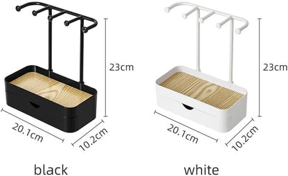 Double Layered Jewelry Storage Rack – Black/White