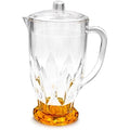 72 Pieces Acrylic Water Jugs with Lid (Lightweight Crystal Look Pitcher with Easy Pour Spout and Comfortable Handle for Water Juice Cold Drinks and Everyday Serving – Clear Amber)