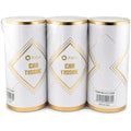 120 Pieces Car Tissue Canisters (3-Pack Soft Absorbent Tissues in Compact Cup Holder Containers – White and Gold)