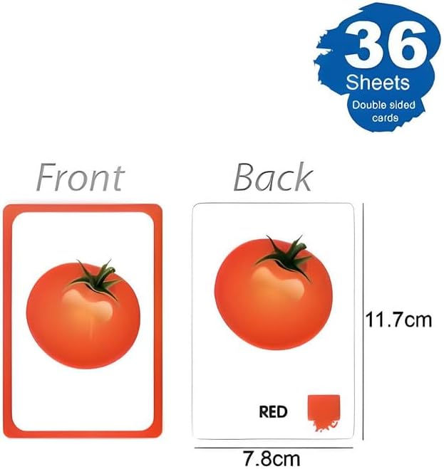 120 Pieces Color Series 36 Sheets Flash Cards (12x7.7cm)