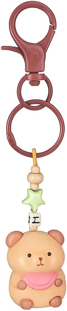 96 Pieces Cat 3D Doll Car Keychain - Browns