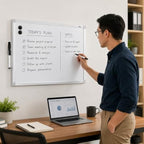 96 Pieces Magnetic Whiteboards (30 x 20 cm Reusable Dry-Erase Board with Marker and 2 Magnets for Home – School and Office)
