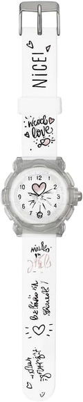 96 Pieces 3D Cute Cartoon Toy Silicone Band Wristwatches (White)