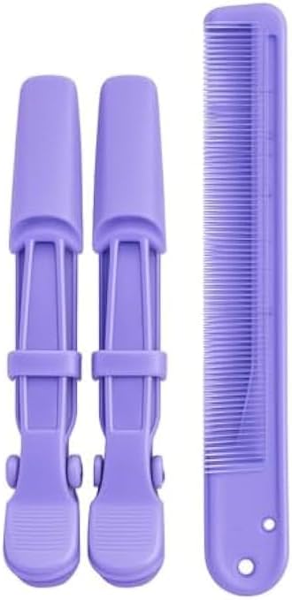 Purple Hair Styling Clip Set - Alligator Sectioning Hair Clips for Salon & Home Hairdressing, Styling, Sectioning