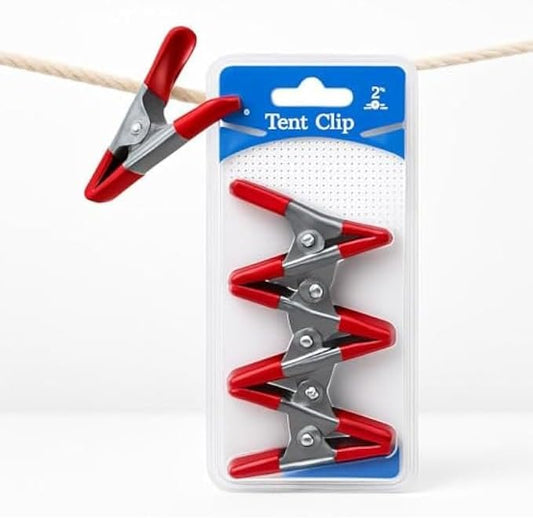 2 Inch Tent Clips Pack of 6 - Tarp Clips Tarp Clamps Awning Canopy Fasteners for Camping, Tent Repair, Boat, RV, Outdoor Gear